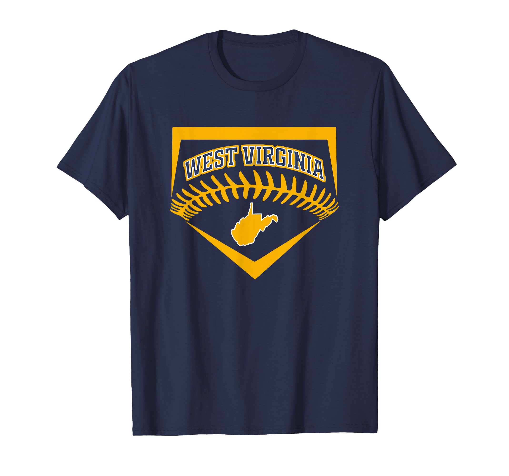 West Virginia Baseball Shield Art T-Shirt - Fun Novelty Design for Adults - T-Shirt, Sweatshirt, Hoodie