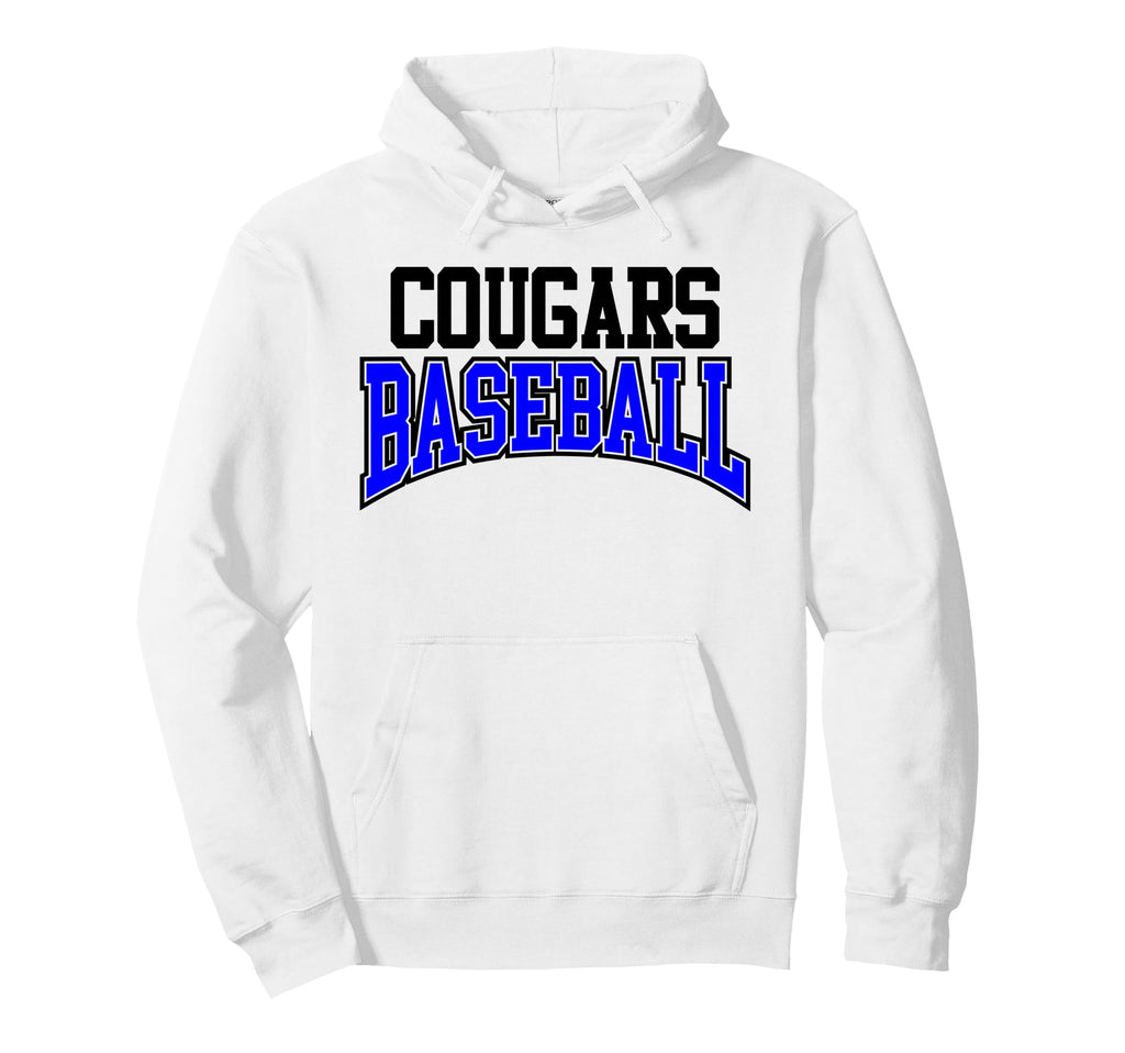 Cougars Baseball Mom Mascot Sports Hoodie - Streetwear Style for Adults - T-Shirt, Sweatshirt, Hoodie