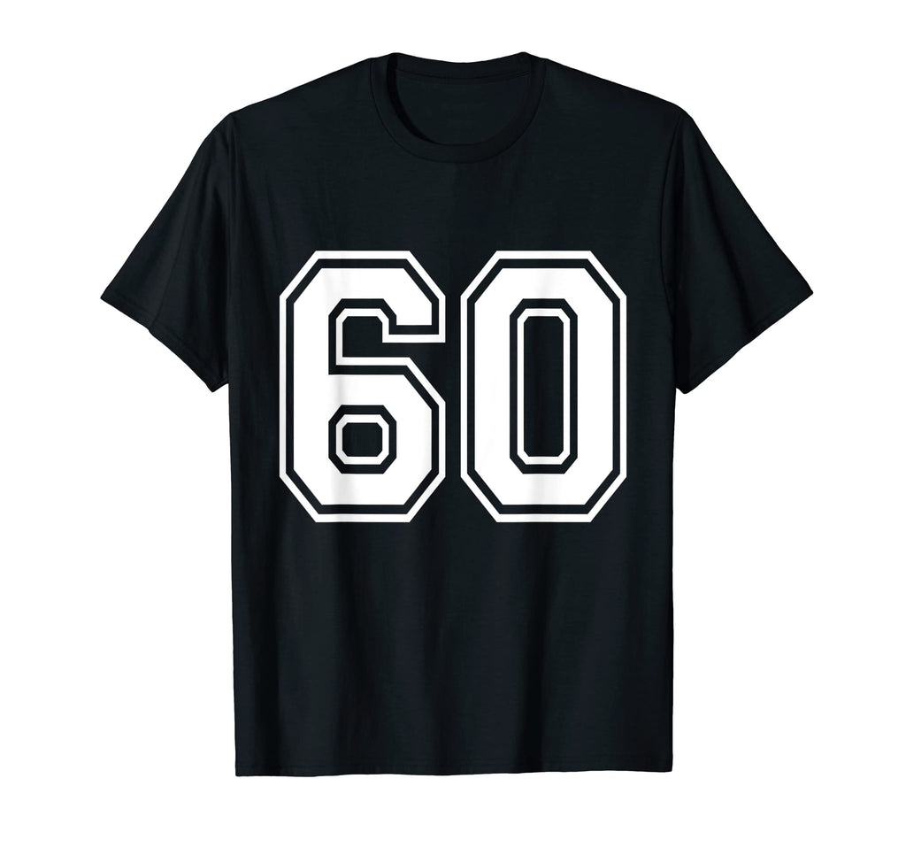Number 60 Varsity Sports Team Jersey T-Shirt - Trendy Graphic for Adults - T-Shirt, Sweatshirt, Hoodie
