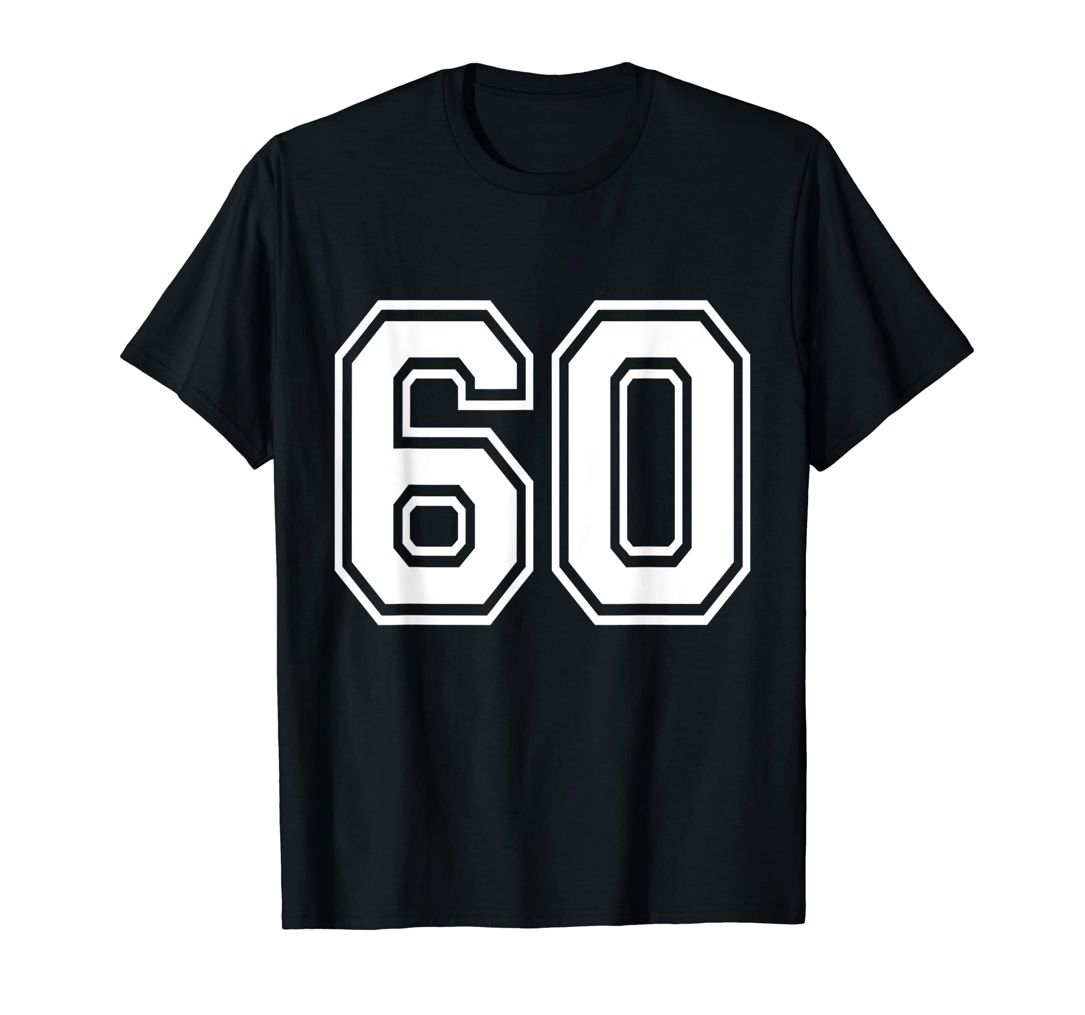 Number 60 Varsity Sports Team Jersey T-Shirt - Trendy Graphic for Adults - T-Shirt, Sweatshirt, Hoodie