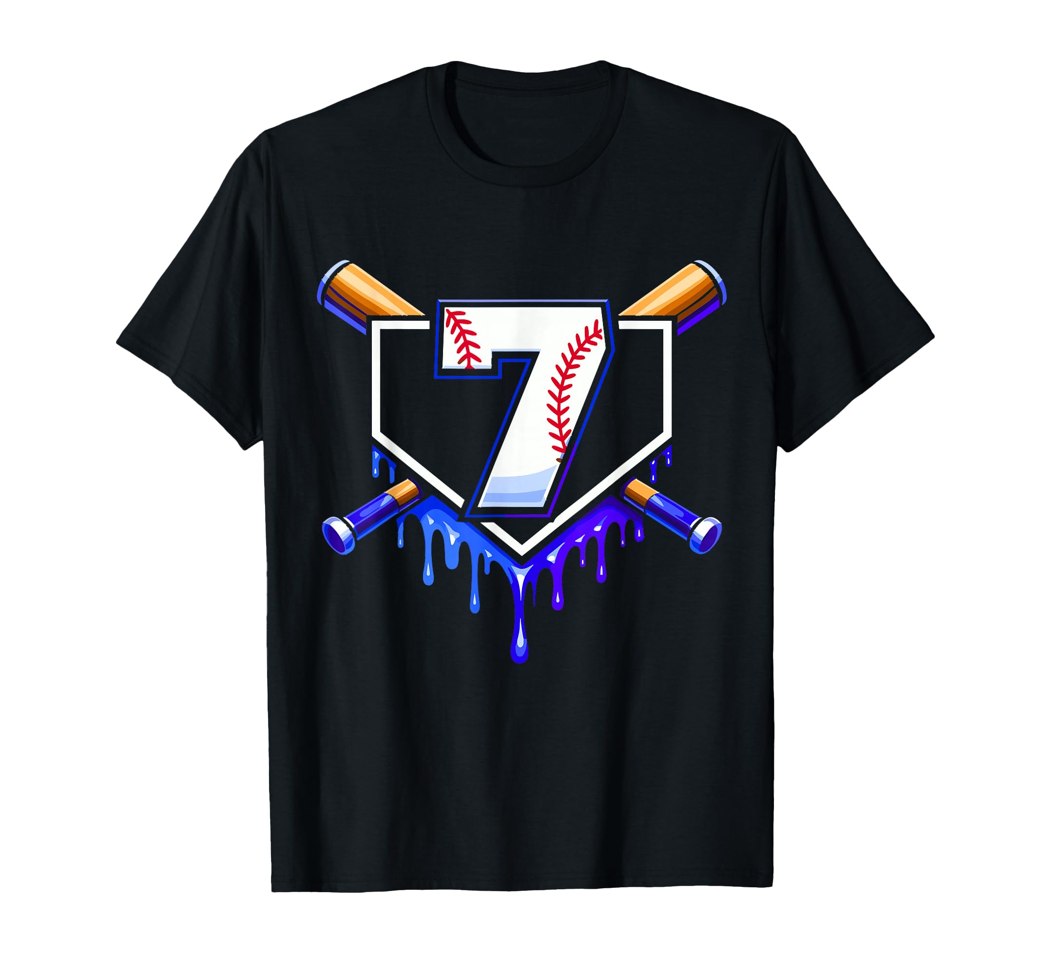 7Th Birthday Baseball 7 Years Ice T-Shirt - Fun Novelty Design for Adults - T-Shirt, Sweatshirt, Hoodie