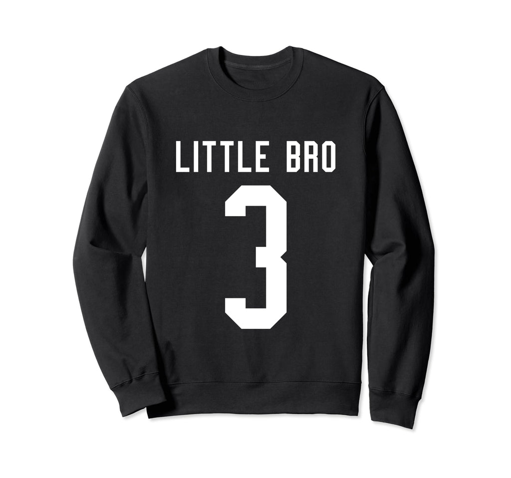 Number 3 Little Bro Biggest Fan Sweatshirt - Streetwear Style for Adults - T-Shirt, Sweatshirt, Hoodie