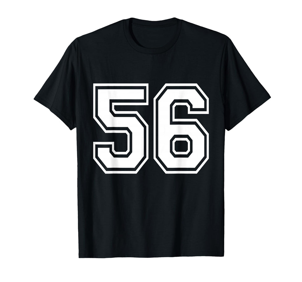 Number 56 Front Back Varsity Sports T-Shirt - Custom Art Print Men Women - T-Shirt, Sweatshirt, Hoodie