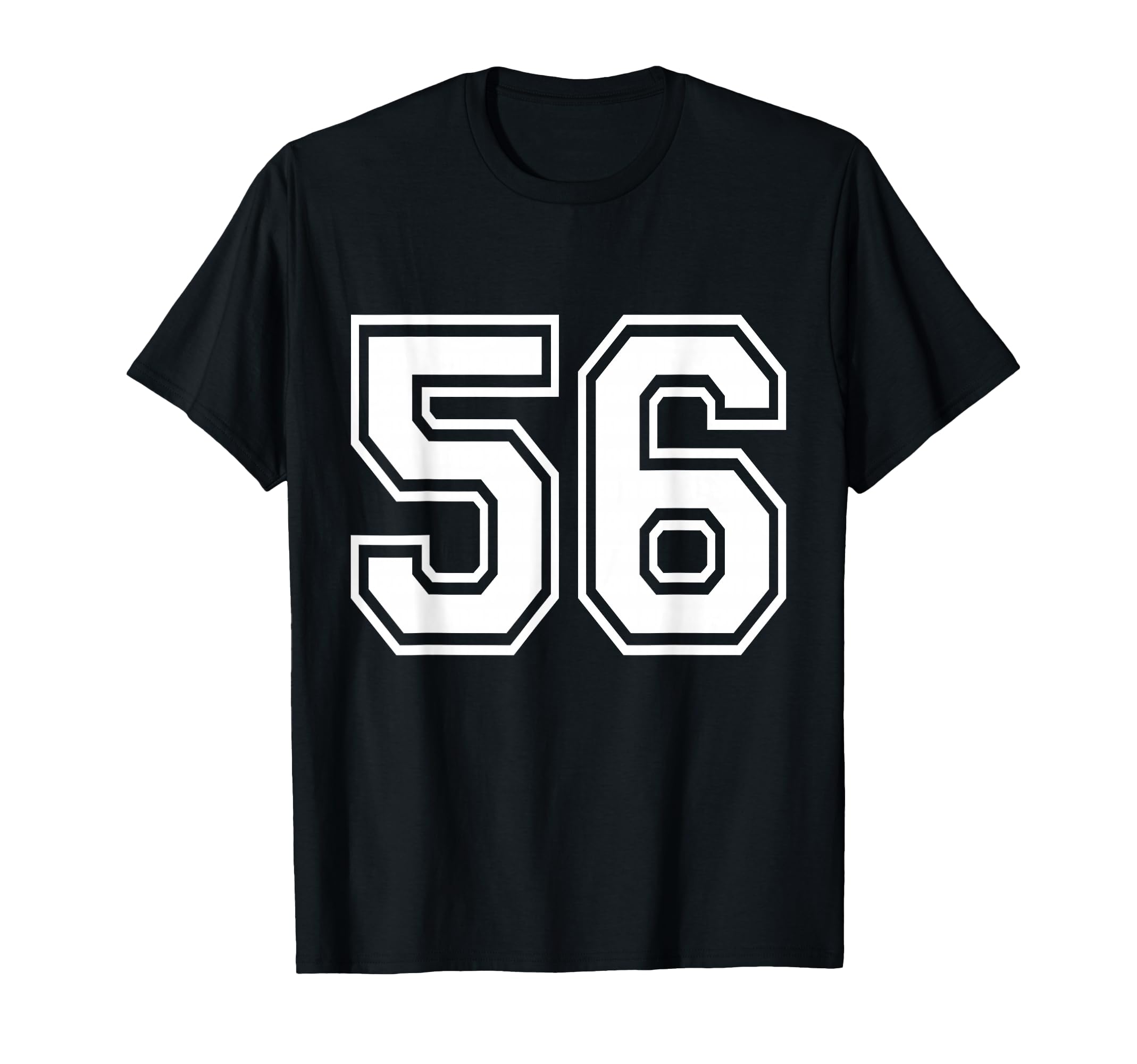 Number 56 Front Back Varsity Sports T-Shirt - Custom Art Print Men Women - T-Shirt, Sweatshirt, Hoodie