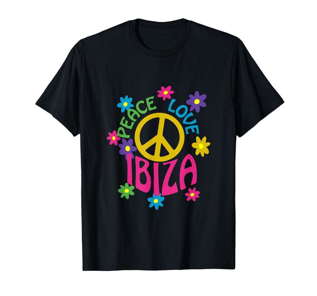 Hippie Flower Power Ibiza T-Shirt - Custom Art Print for Adults - T-Shirt, Sweatshirt, Hoodie