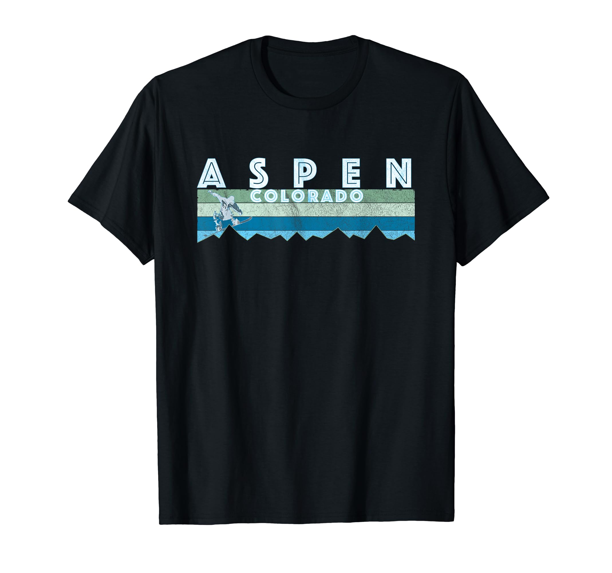 Aspen Snowboard Aspen Co T-Shirt - Fun Novelty Design for Adults - T-Shirt, Sweatshirt, Hoodie