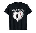 Mom Ballers Soccer Baseball Mama Heart T-Shirt - Novelty Apparel for Adults - T-Shirt, Sweatshirt, Hoodie