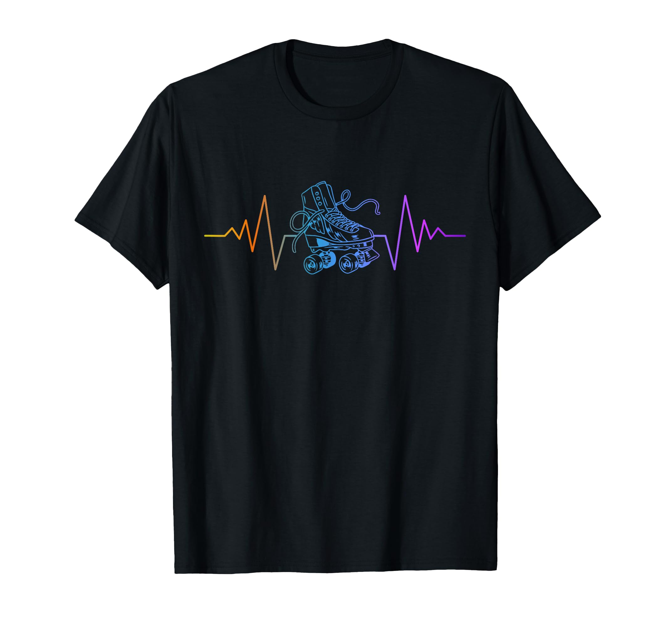 Roller Skating Skate Heartbeat T-Shirt - Graphic Print Men Women - T-Shirt, Sweatshirt, Hoodie