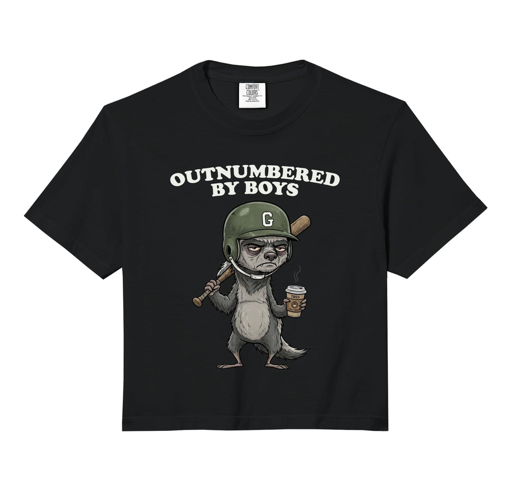 Outnumbered Funny Badger Baseball T-Shirt - Minimalist Print for Adults - T-Shirt, Sweatshirt, Hoodie