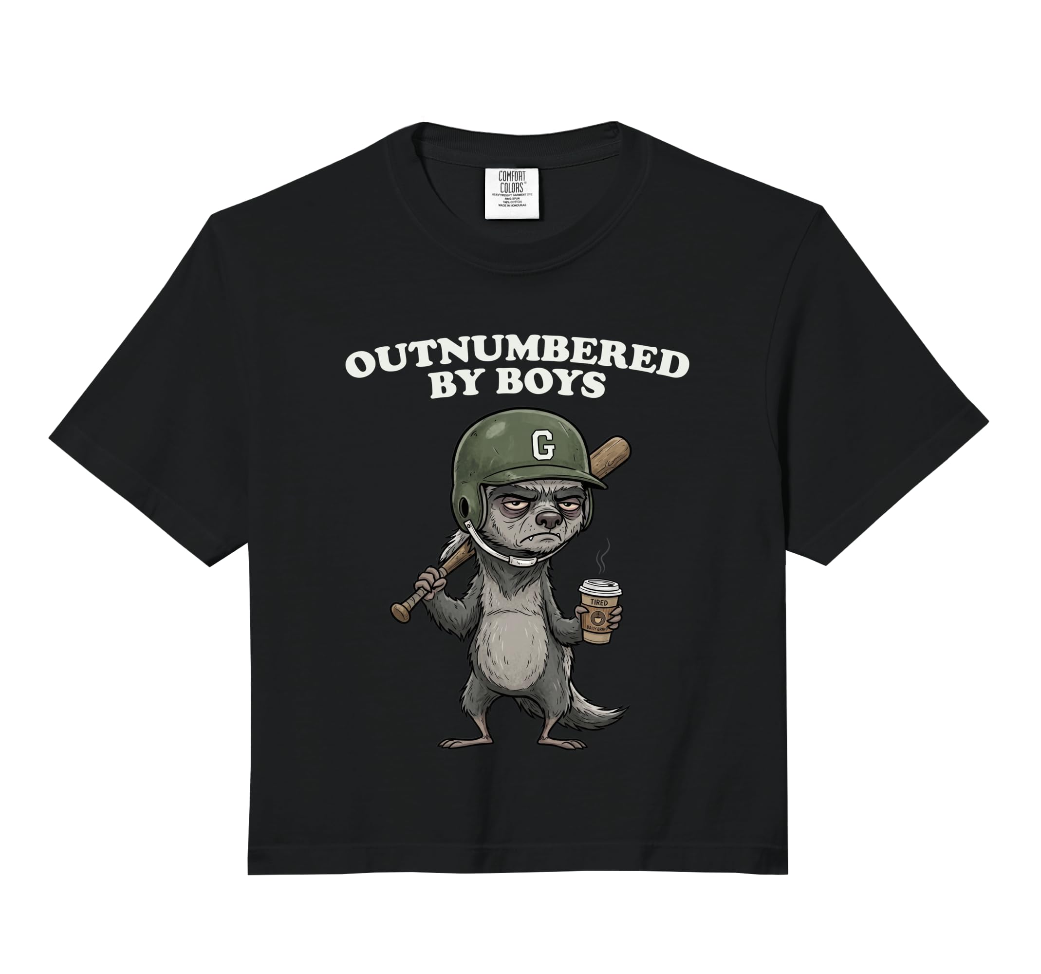 Outnumbered Funny Badger Baseball T-Shirt - Minimalist Print for Adults - T-Shirt, Sweatshirt, Hoodie