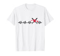 Baseball Softball Baseball Mom Heartbeat T-Shirt - Minimalist Print Unisex - T-Shirt, Sweatshirt, Hoodie