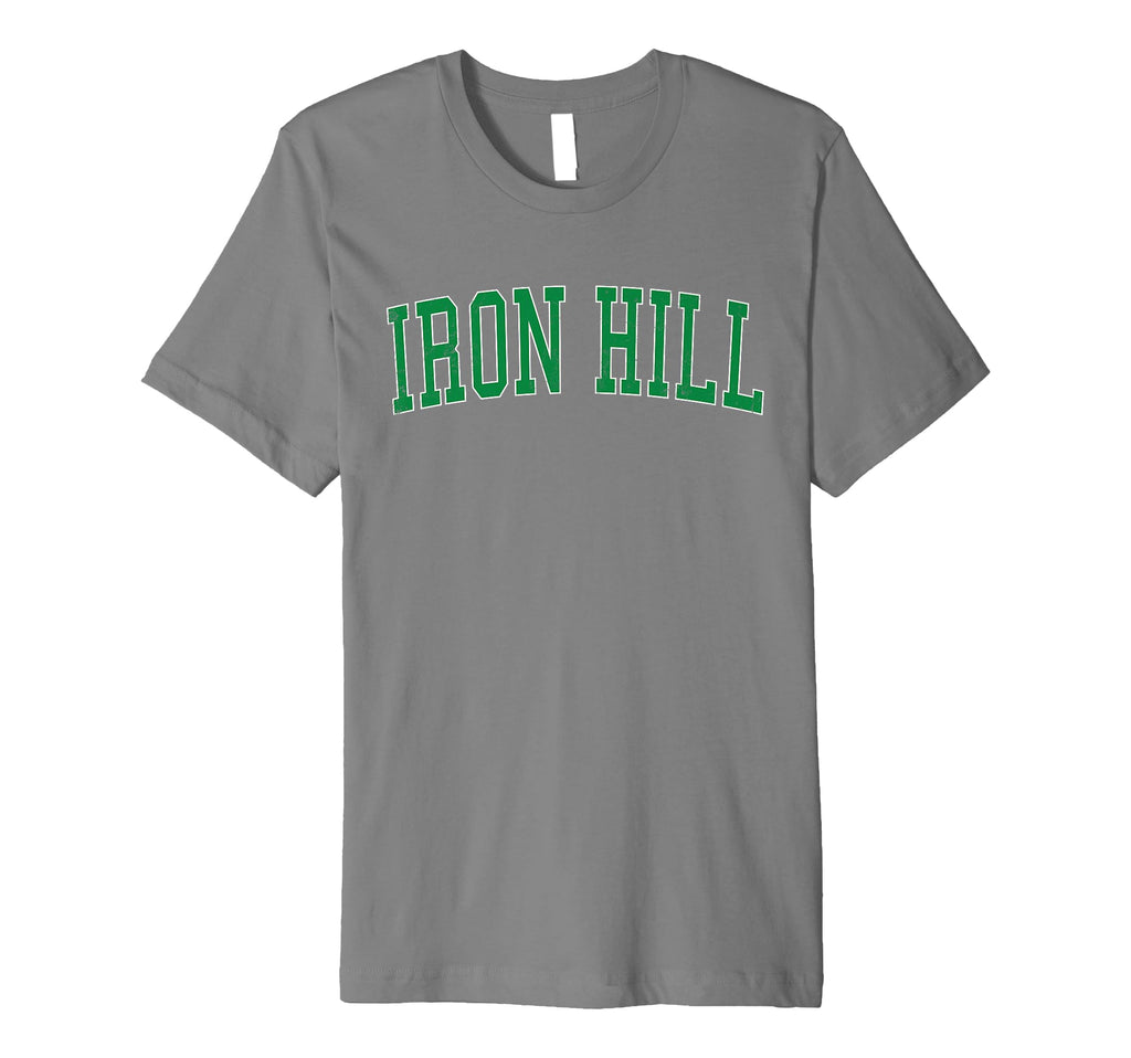 Iron Hill Distressed Green Varsity T-Shirt - Minimalist Print Unisex - T-Shirt, Sweatshirt, Hoodie