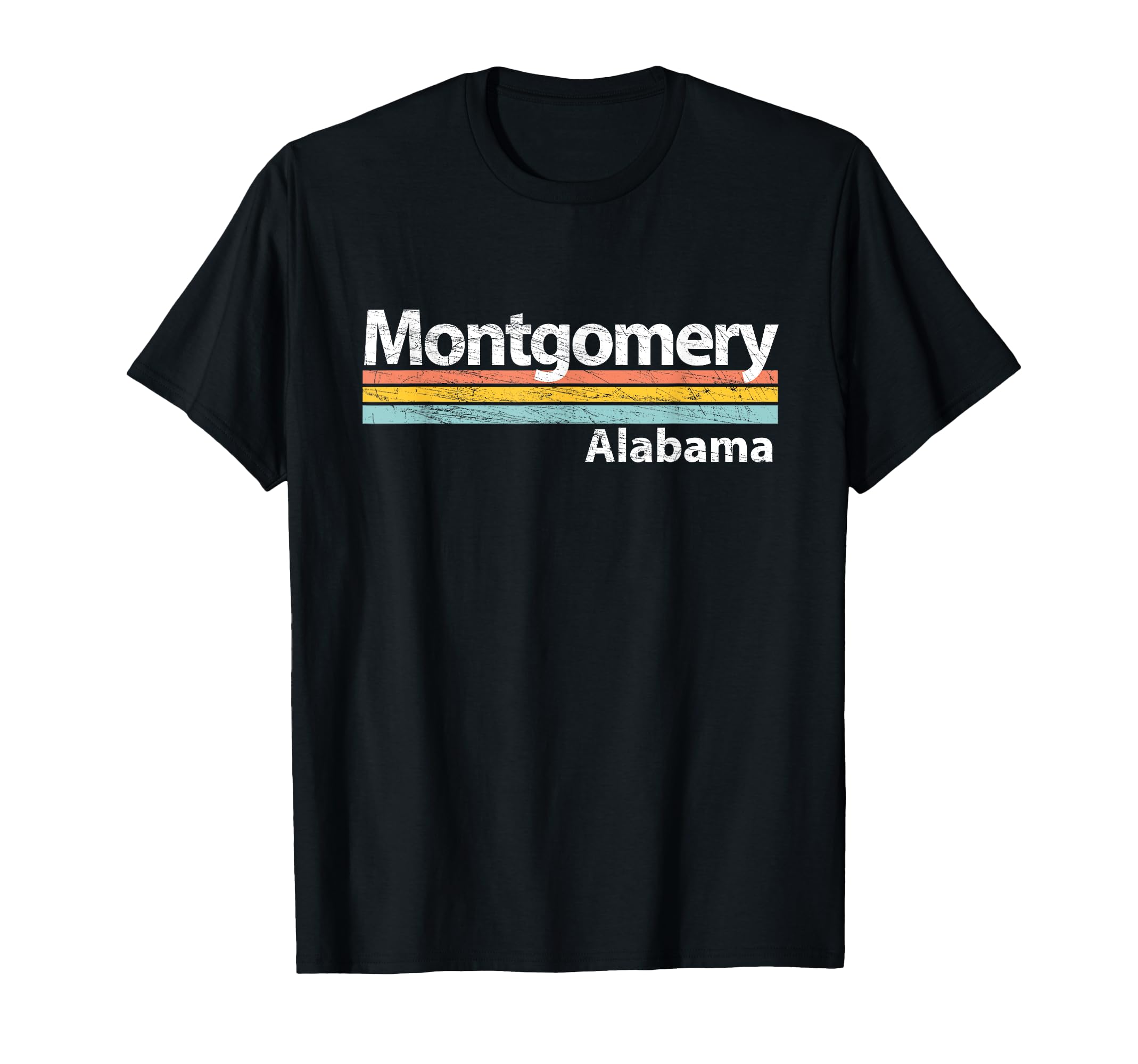 Montgomery Alabama Stripes T-Shirt - Aesthetic Graphic for Adults - T-Shirt, Sweatshirt, Hoodie