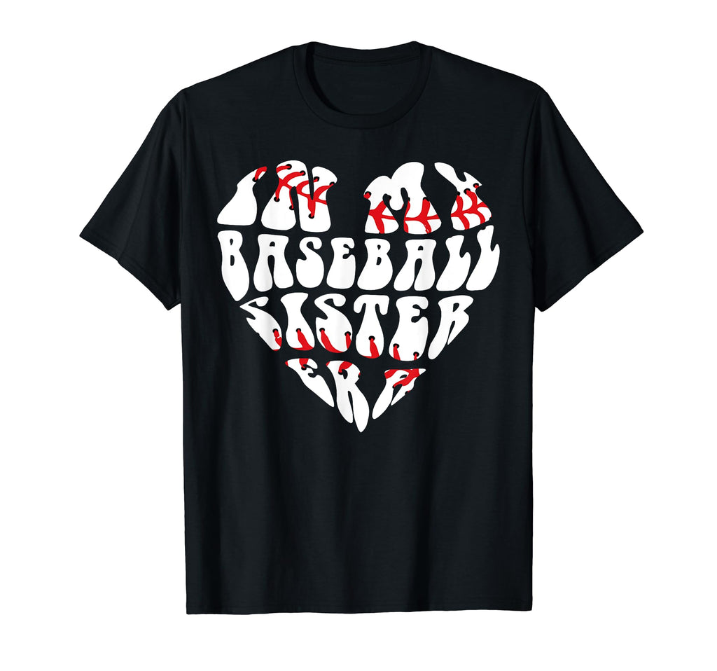 My Baseball Sister Era Groovy Baseball T-Shirt - Graphic Print for Adults - T-Shirt, Sweatshirt, Hoodie