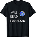 Will Read for Pizza. Booked It - Adult & Kids T-Shirts, Sweatshirts & Hoodies apparel design preview 1
