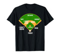 Whos First Baseball Diamond Fielding Card T-Shirt - Graphic Print Unisex - T-Shirt, Sweatshirt, Hoodie