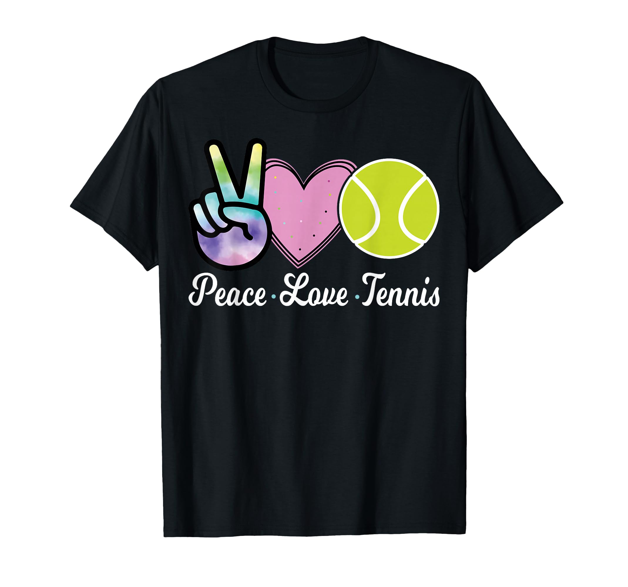 Peace Love Tennis Funny Tennis Player T-Shirt - Trendy Graphic for Adults - T-Shirt, Sweatshirt, Hoodie