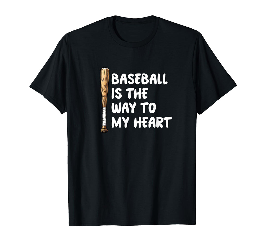 Baseball Is Way To My Heart Mom Wife T-Shirt - Trendy Graphic Unisex - T-Shirt, Sweatshirt, Hoodie
