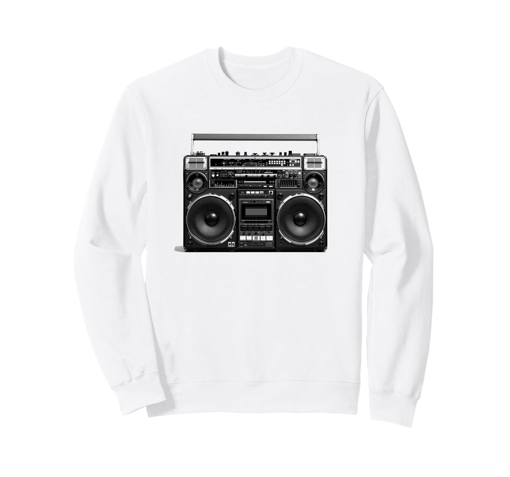 Boom Box 80S 90S Ghetto Blaster Sweatshirt - Graphic Print Men Women - T-Shirt, Sweatshirt, Hoodie
