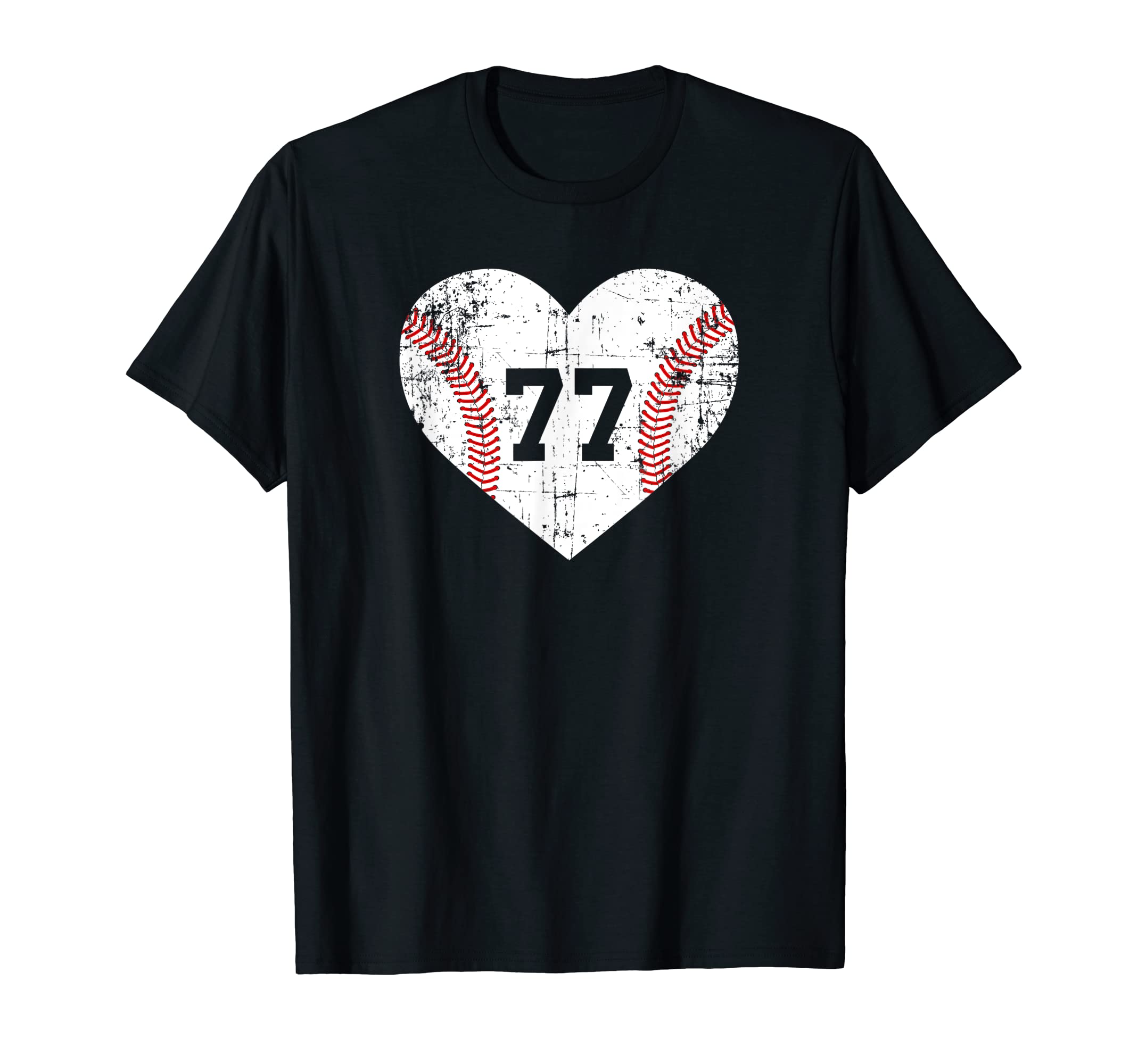 Baseball 77 Jersey Number T-Shirt - Trendy Graphic for Adults - T-Shirt, Sweatshirt, Hoodie