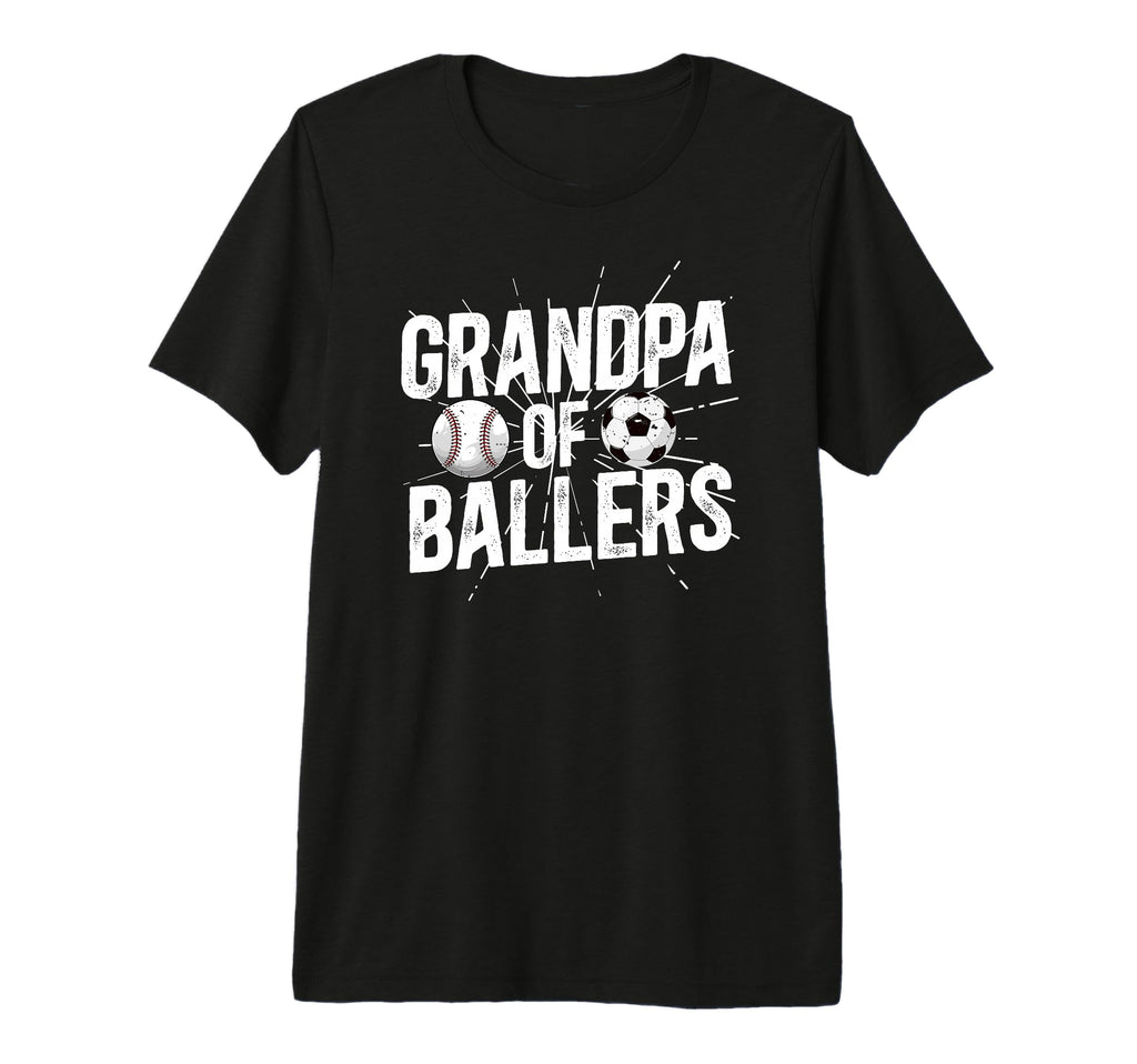 Mens Grandpa Ballers Proud Soccer T-Shirt - Unique Graphic for Adults - T-Shirt, Sweatshirt, Hoodie