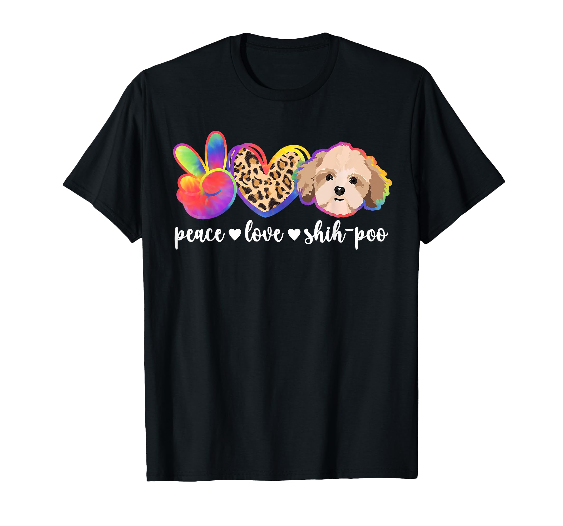 Peace Love Shih Poo Lover Shih Poo T-Shirt - Unique Graphic for Adults - T-Shirt, Sweatshirt, Hoodie
