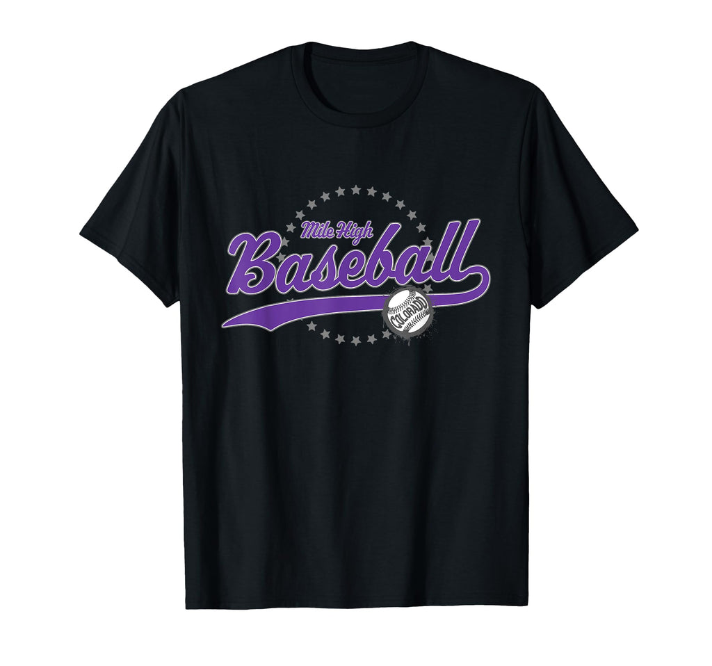 Colorado Baseball Fan Mile High Baseball T-Shirt - Graphic Print Men Women - T-Shirt, Sweatshirt, Hoodie