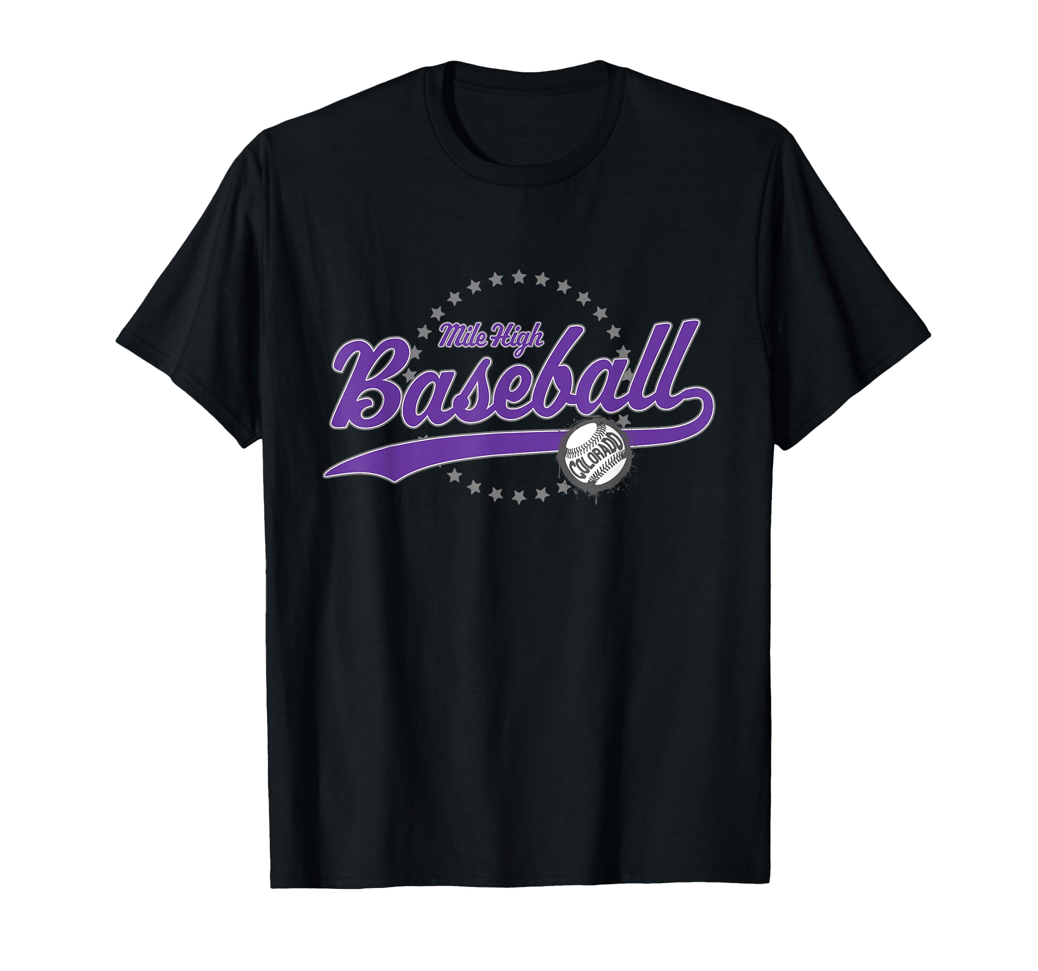 Colorado Baseball Fan Mile High Baseball T-Shirt - Graphic Print Men Women - T-Shirt, Sweatshirt, Hoodie