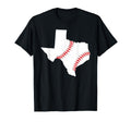 Texas Map Baseball T-Shirt - Minimalist Print Unisex - T-Shirt, Sweatshirt, Hoodie