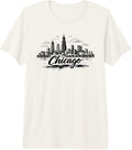 Chicago Cityscape Art - Adult & Kids T-Shirts, Sweatshirts & Hoodies apparel design preview 1