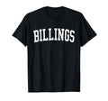 Billings Mt Distressed White Varsity T-Shirt - Minimalist Print Unisex - T-Shirt, Sweatshirt, Hoodie