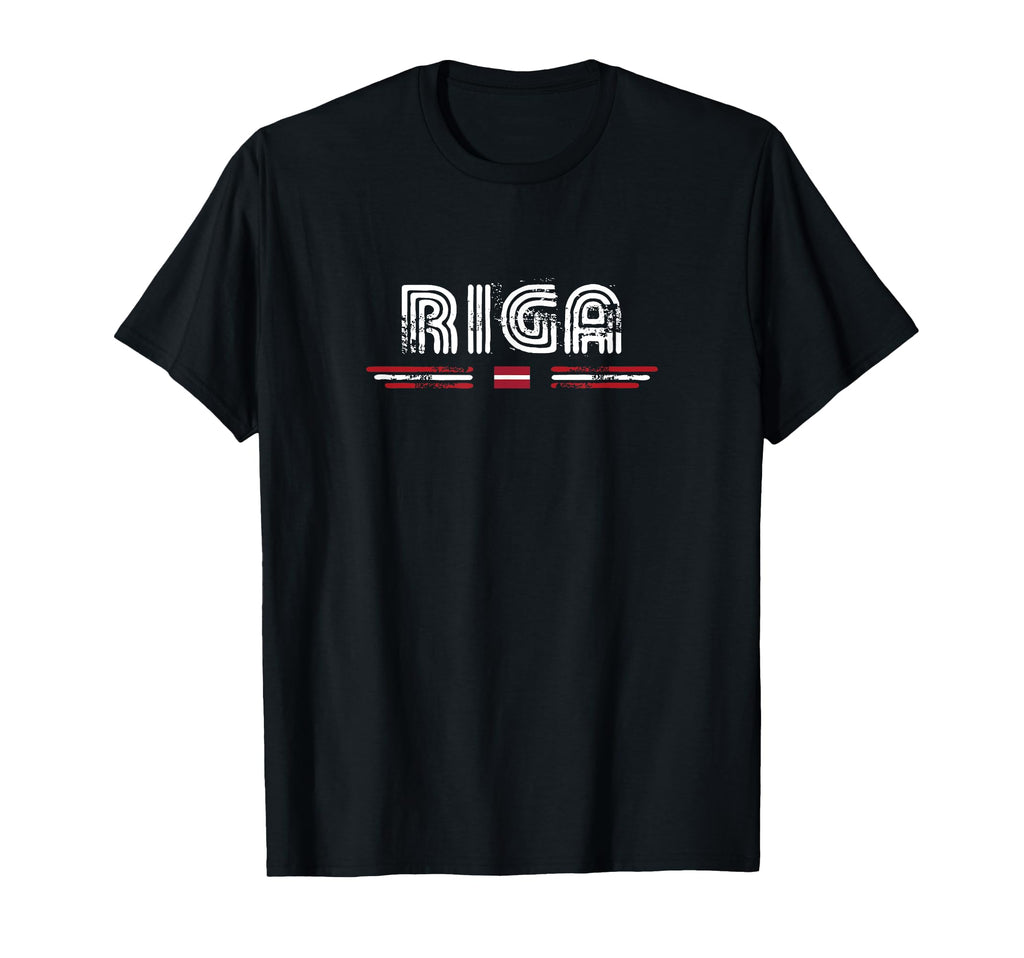 Riga Latvia 70S 80S Type T-Shirt - Custom Art Print Men Women - T-Shirt, Sweatshirt, Hoodie