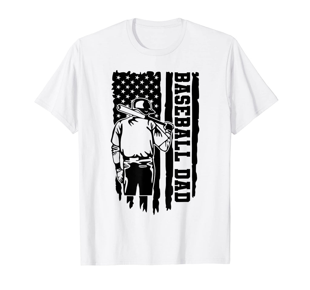 Baseball Player American Flag T-Shirt - Minimalist Print for Adults - T-Shirt, Sweatshirt, Hoodie
