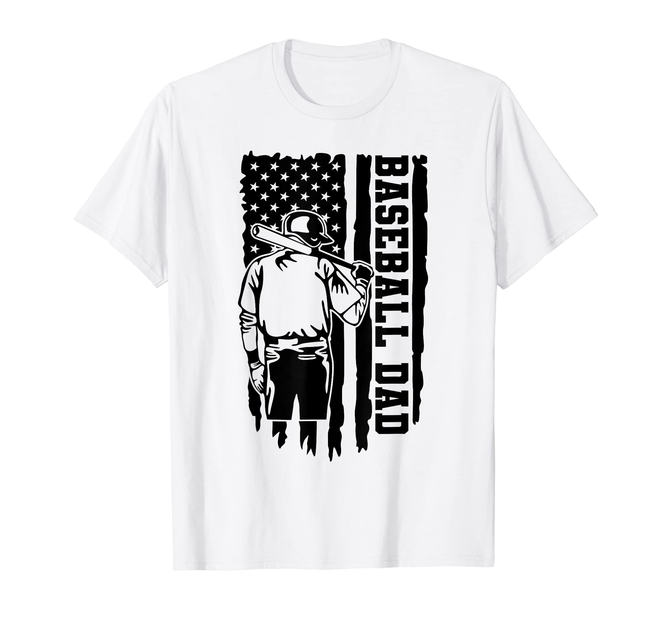 Baseball Player American Flag T-Shirt - Minimalist Print for Adults - T-Shirt, Sweatshirt, Hoodie