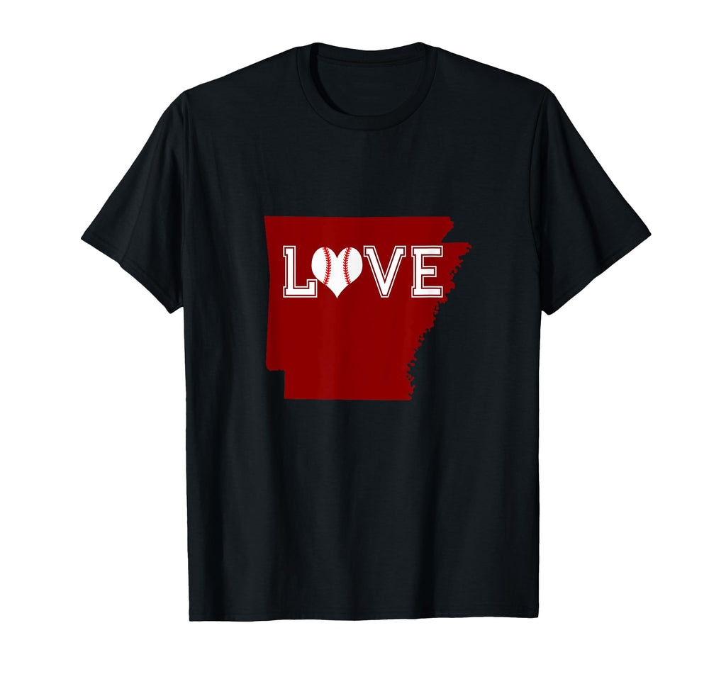 Love Baseball Arkansas Baseball Players T-Shirt - Custom Art Print Unisex - T-Shirt, Sweatshirt, Hoodie