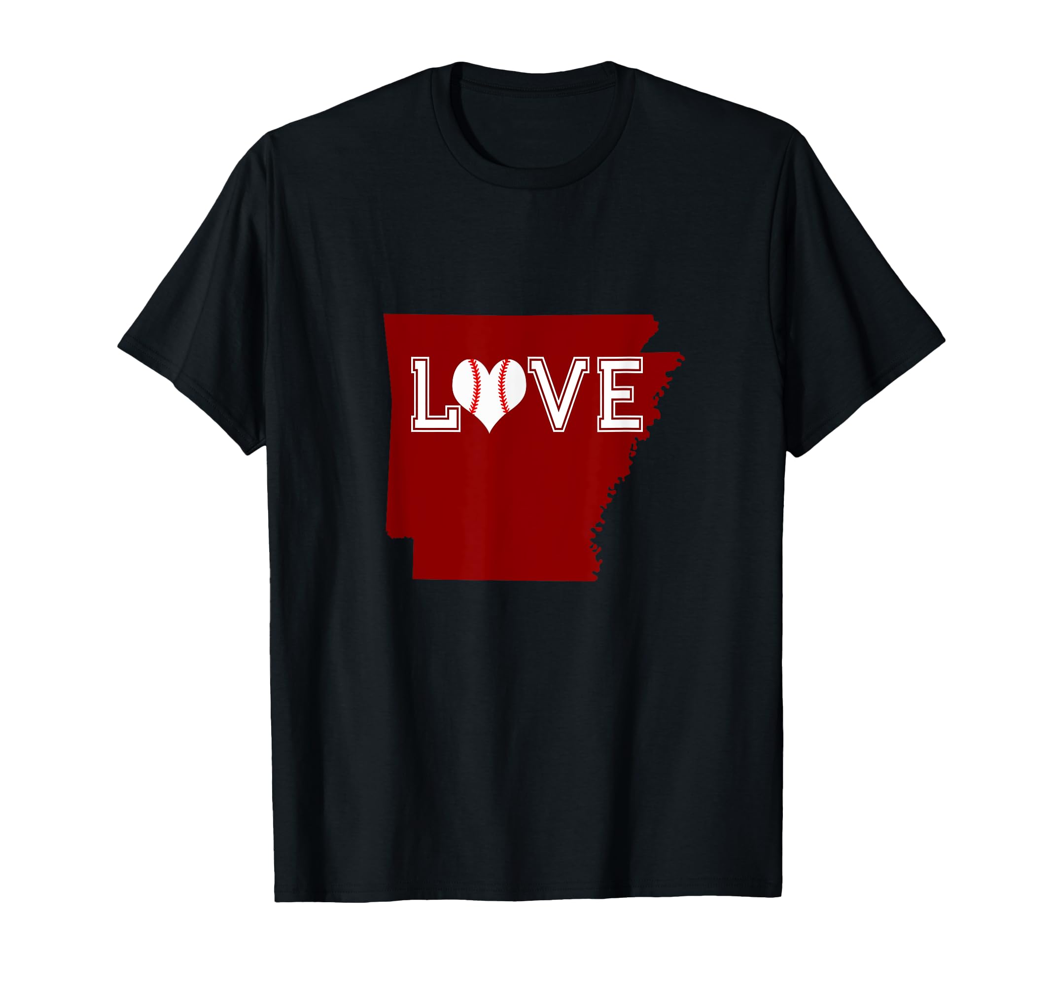 Love Baseball Arkansas Baseball Players T-Shirt - Custom Art Print Unisex - T-Shirt, Sweatshirt, Hoodie