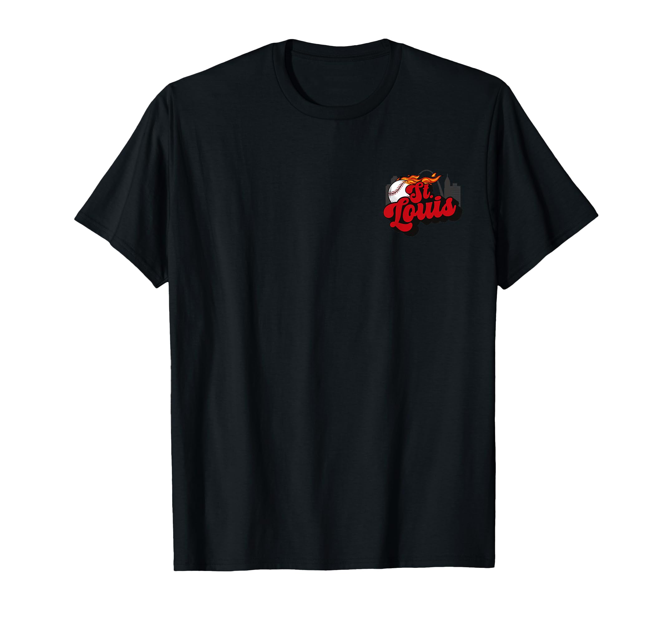 St Louis Baseball Minimalist City Skyline T-Shirt - Unique Graphic Unisex - T-Shirt, Sweatshirt, Hoodie