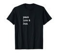 Peace Love Jazz Saxophone Trumpet T-Shirt - Minimalist Print Men Women - T-Shirt, Sweatshirt, Hoodie
