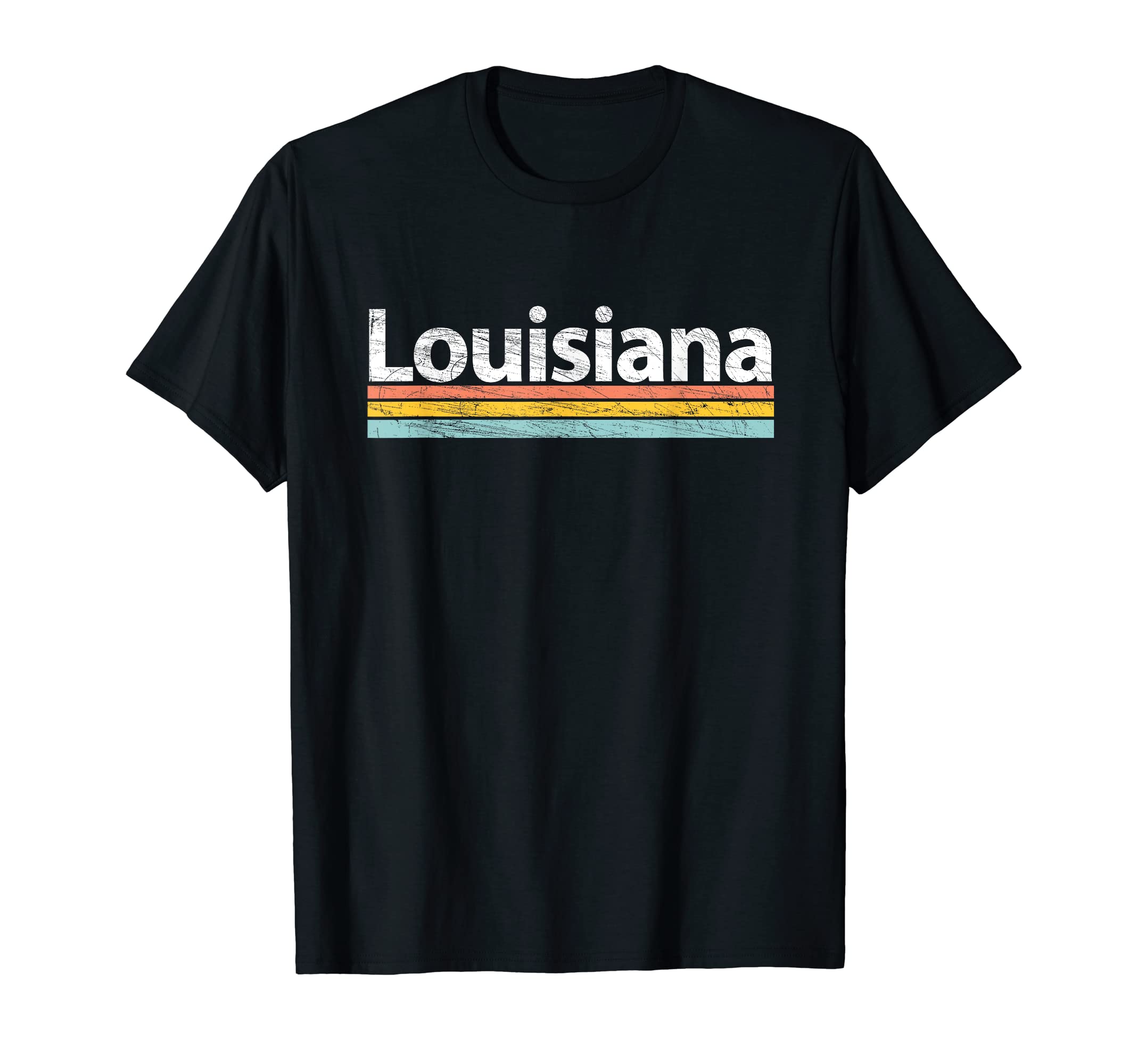 Louisiana Worn Stripes T-Shirt - Custom Art Print Unisex - T-Shirt, Sweatshirt, Hoodie