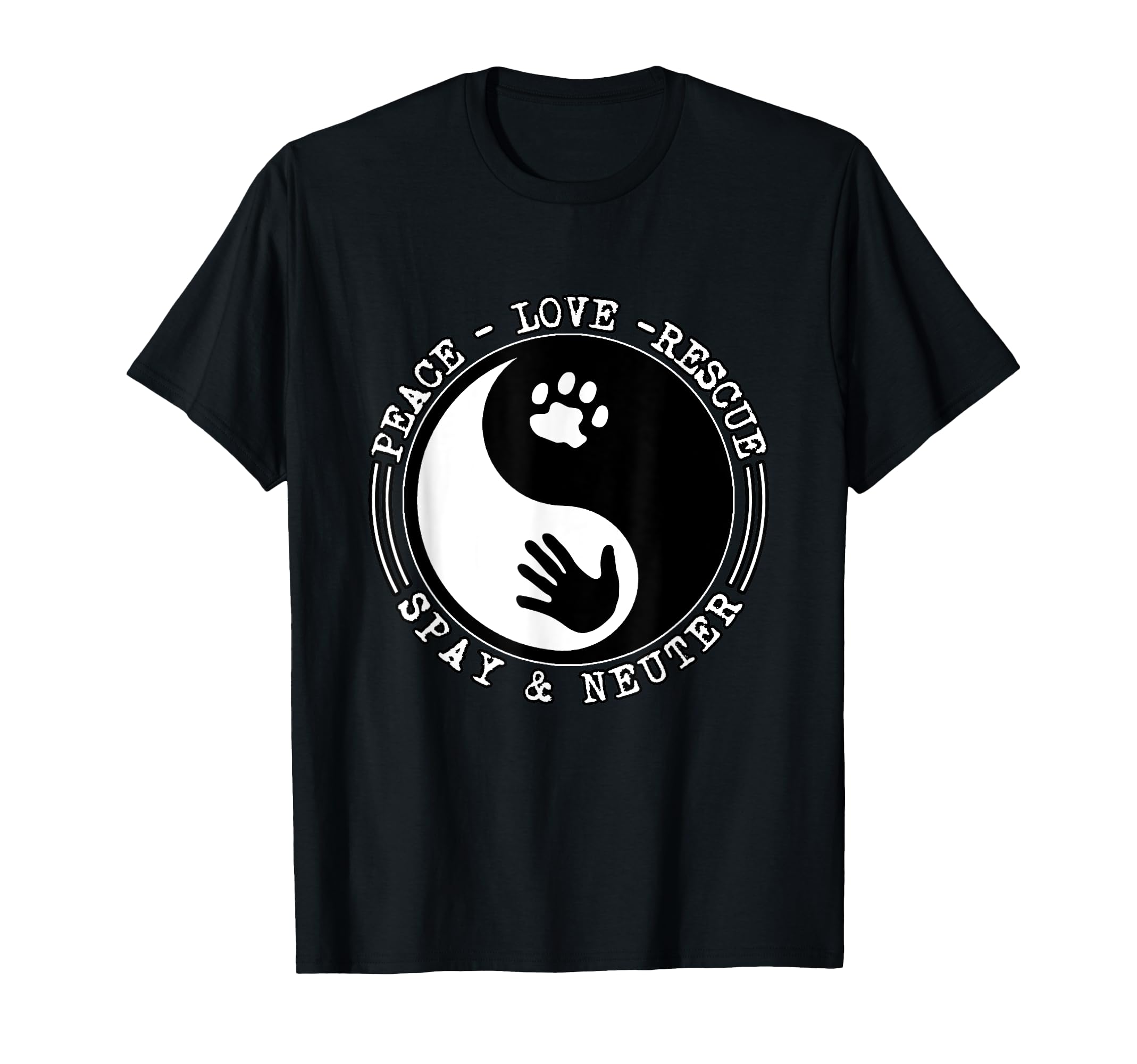 Peace Love Rescue Spay And Neuter T-Shirt - Graphic Print Unisex - T-Shirt, Sweatshirt, Hoodie