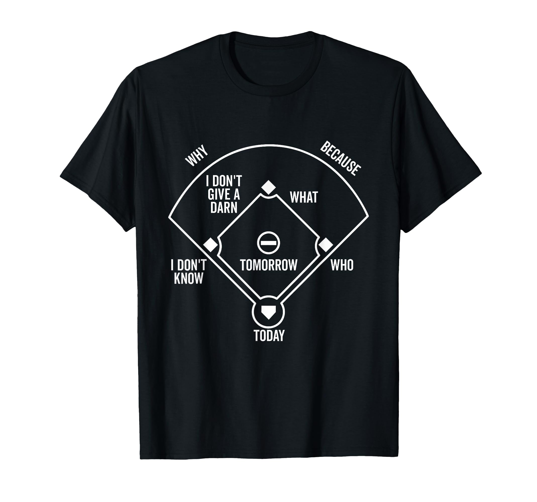 Whos First Funny Baseball Positions Names T-Shirt - Graphic Print Unisex - T-Shirt, Sweatshirt, Hoodie