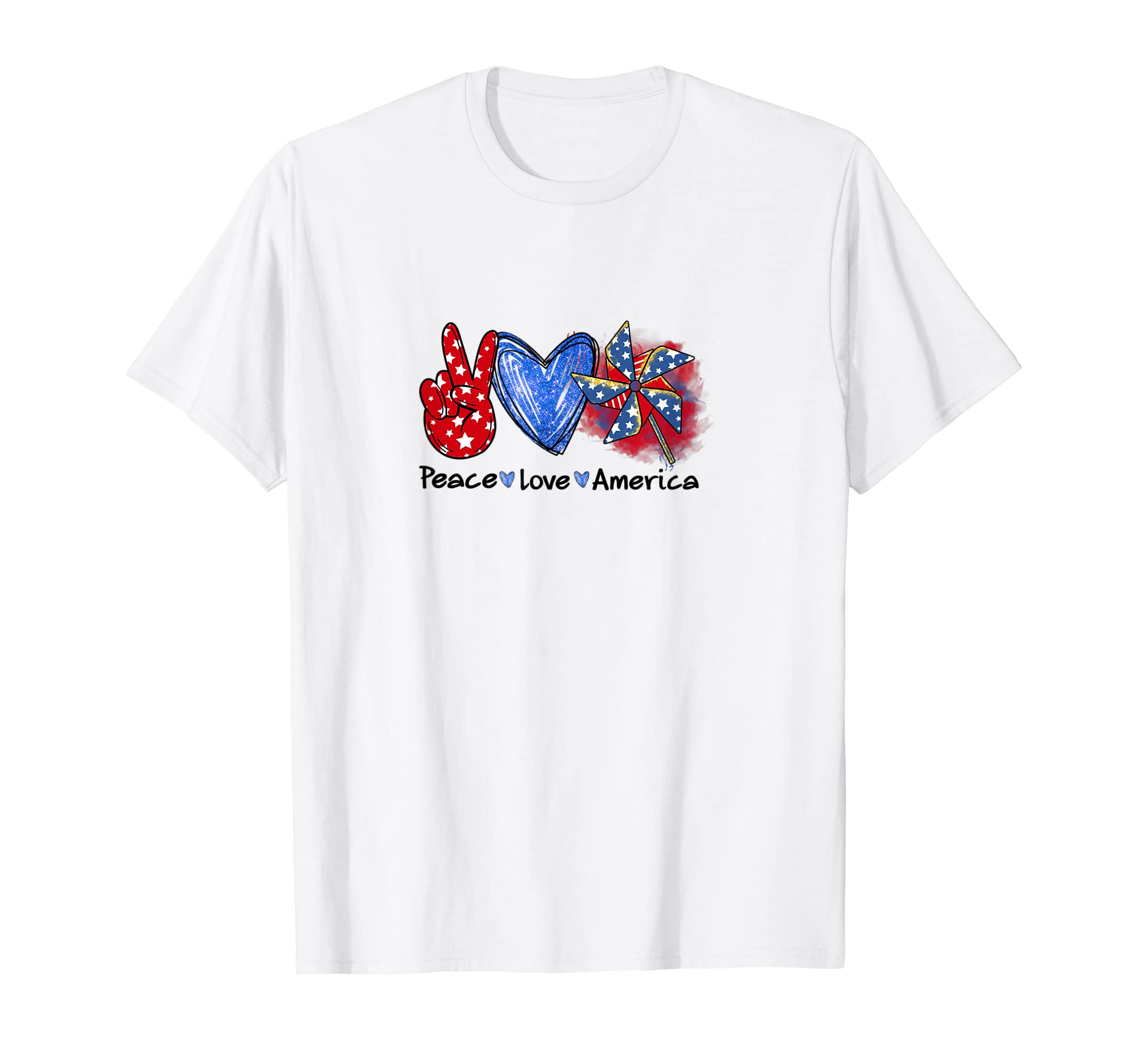 Peace Love America T-Shirt - Trendy Graphic Men Women - T-Shirt, Sweatshirt, Hoodie