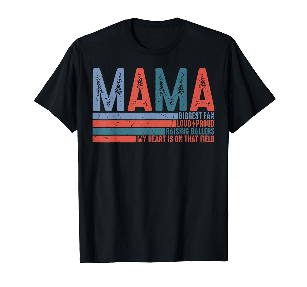 Baseball Mama Biggest Fan Loud T-Shirt - Aesthetic Graphic for Adults - T-Shirt, Sweatshirt, Hoodie