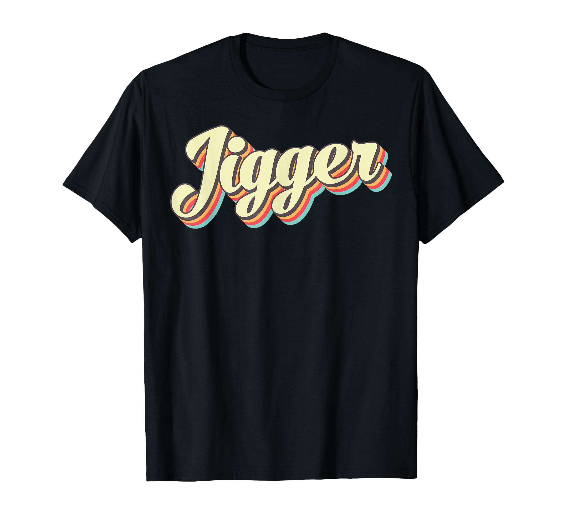 Jigger Art Baseball Font T-Shirt - Casual Everyday Wear Men Women - T-Shirt, Sweatshirt, Hoodie