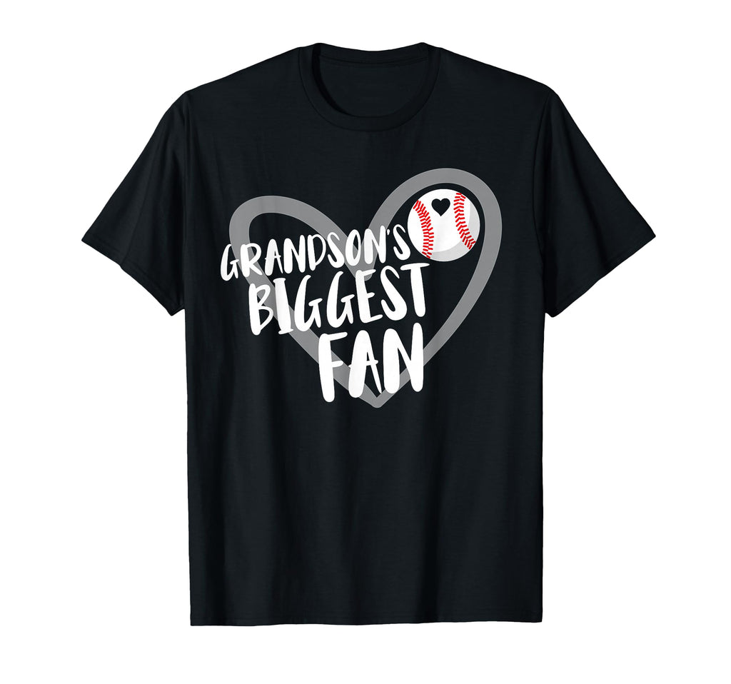 Grandsons Biggest Fan Baseball Grandma T-Shirt - Graphic Print Men Women - T-Shirt, Sweatshirt, Hoodie
