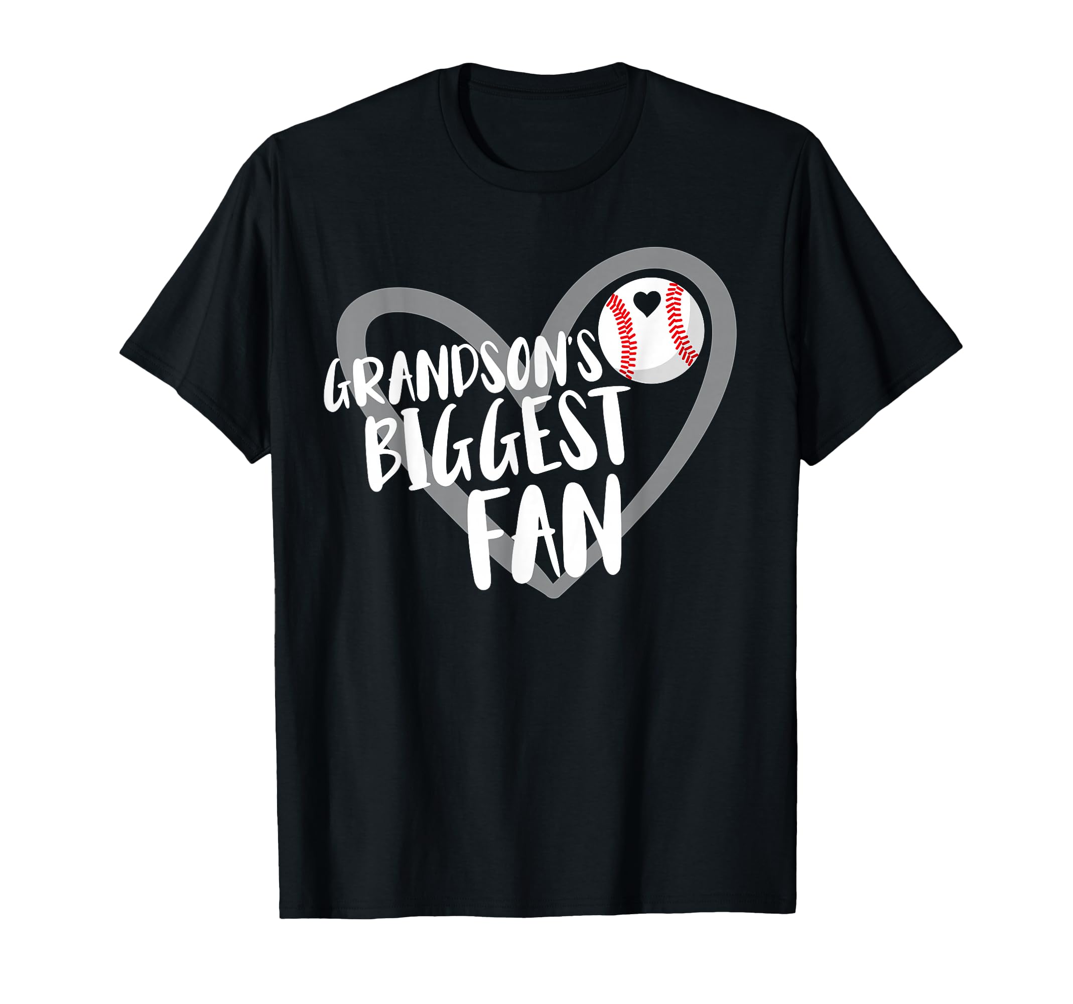 Grandsons Biggest Fan Baseball Grandma T-Shirt - Graphic Print Men Women - T-Shirt, Sweatshirt, Hoodie