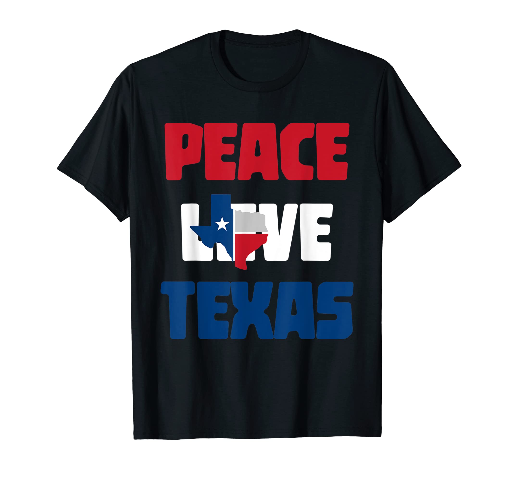 Us State Texas Map Hippie Texan T-Shirt - Fun Novelty Design for Adults - T-Shirt, Sweatshirt, Hoodie