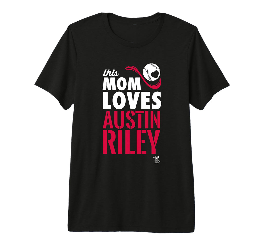 Austin Riley This Mom Loves Tri T-Shirt - Fun Novelty Design Men Women - T-Shirt, Sweatshirt, Hoodie