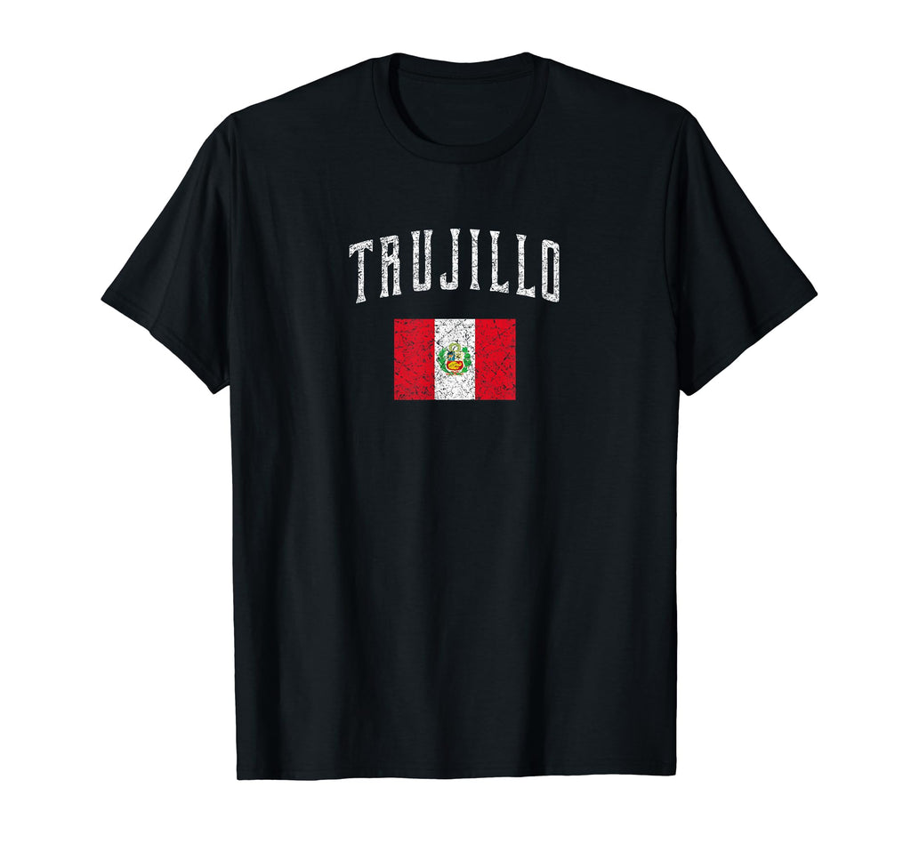 Trujillo Peru Flag Distressed T-Shirt - Unique Graphic for Adults - T-Shirt, Sweatshirt, Hoodie