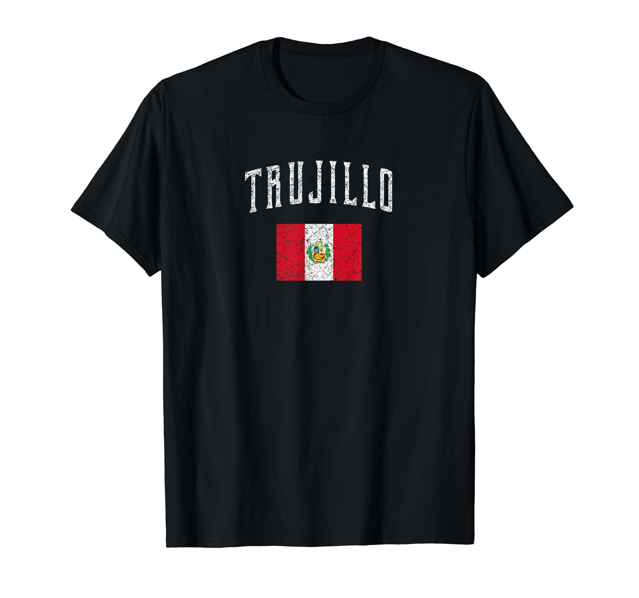 Trujillo Peru Flag Distressed T-Shirt - Unique Graphic for Adults - T-Shirt, Sweatshirt, Hoodie